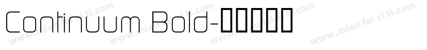 Continuum Bold字体转换